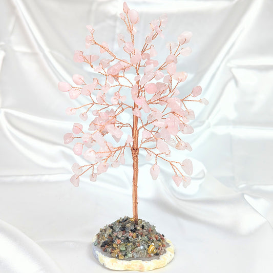 Medium Rose Quartz Crystal Chip Gem Tree