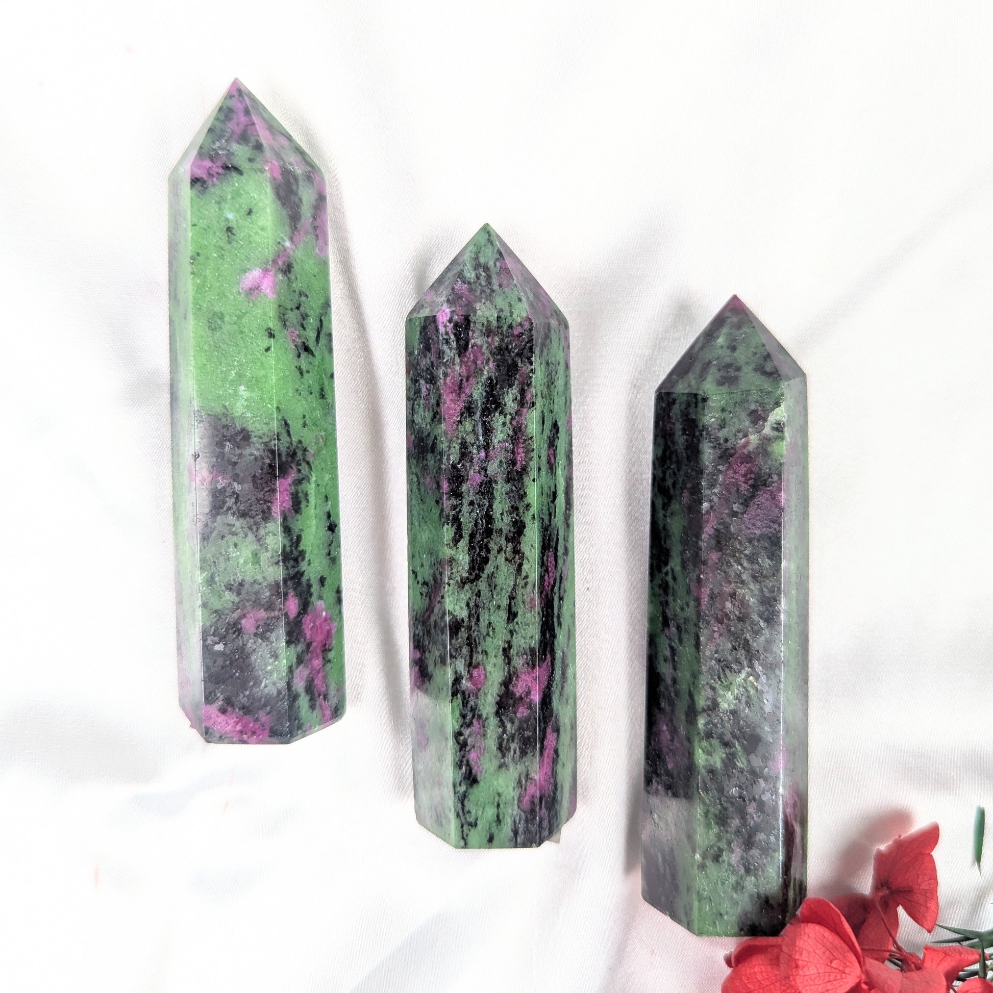 Ruby in Zoisite Crystal Point