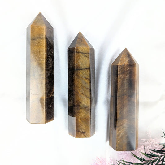 Golden Tigers Eye Crystal Points