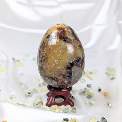 Septarium Healing Crystal Egg Front