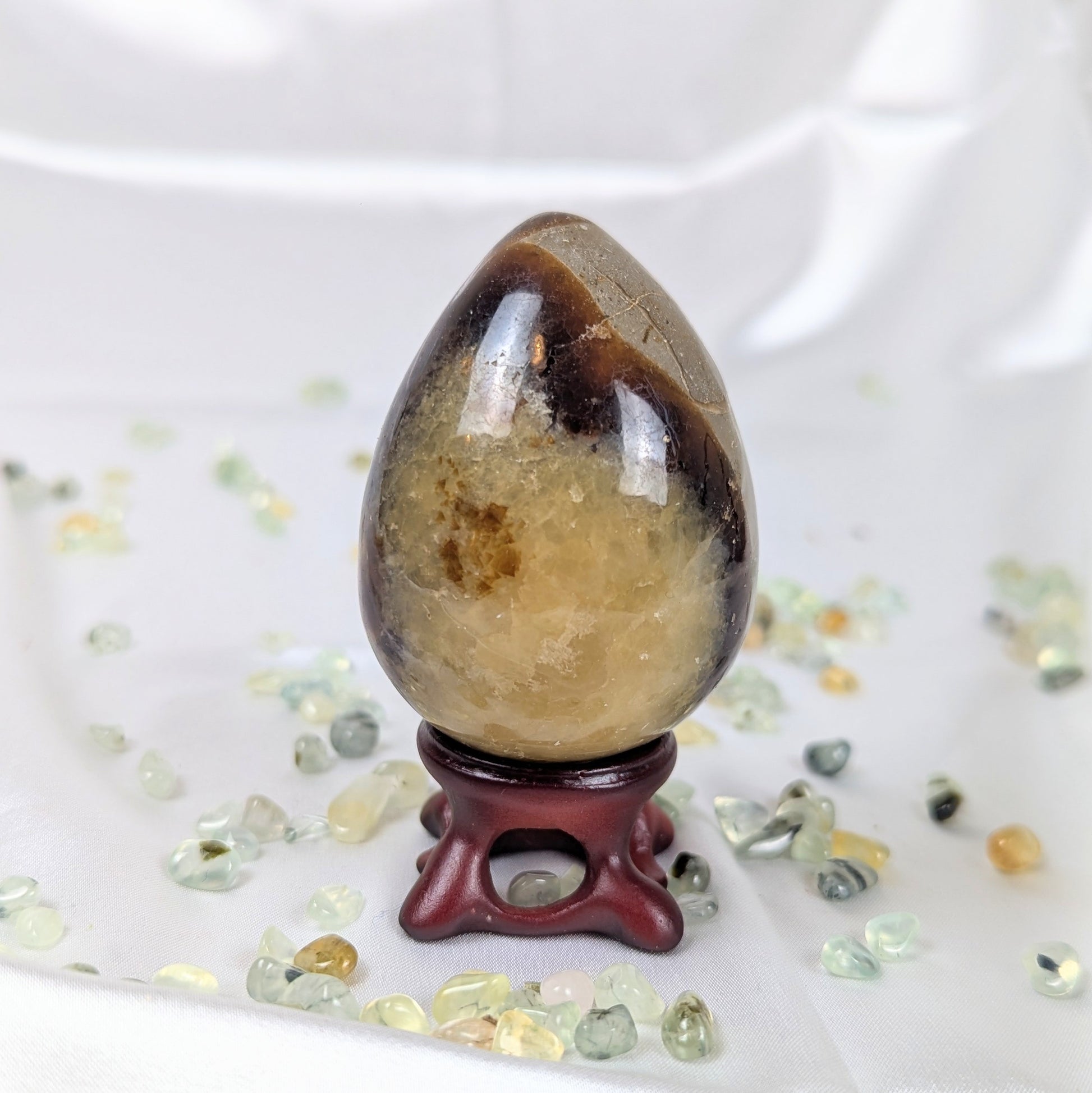 Septarium Healing Crystal Egg Front