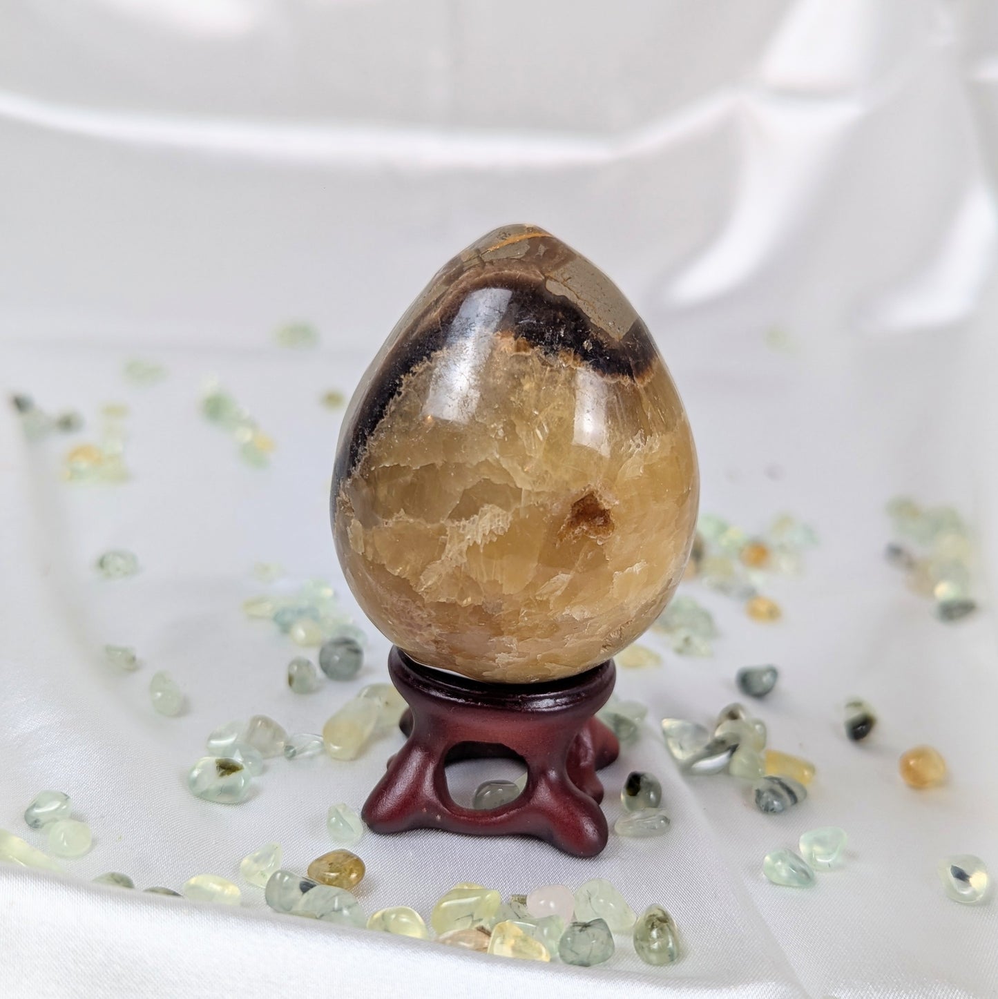 Septarium Healing Crystal Egg Front