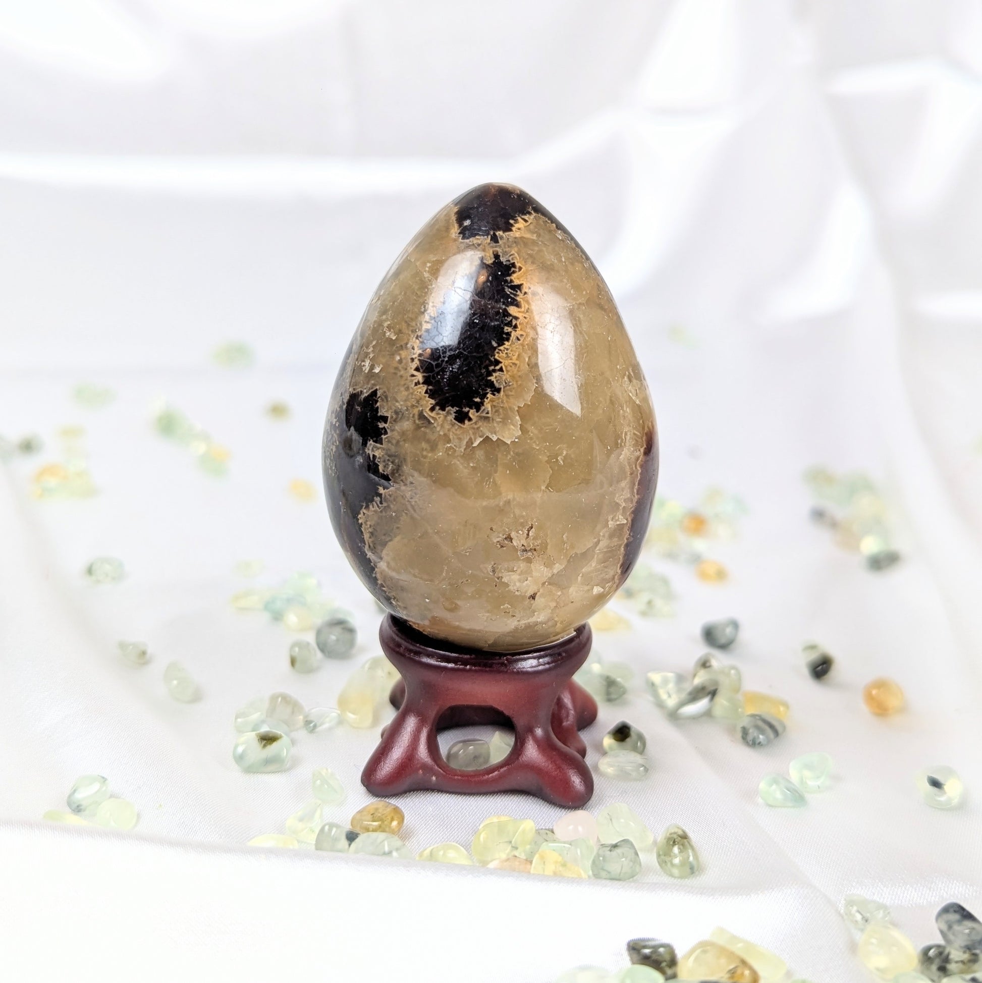 Septarium Healing Crystal Egg Front