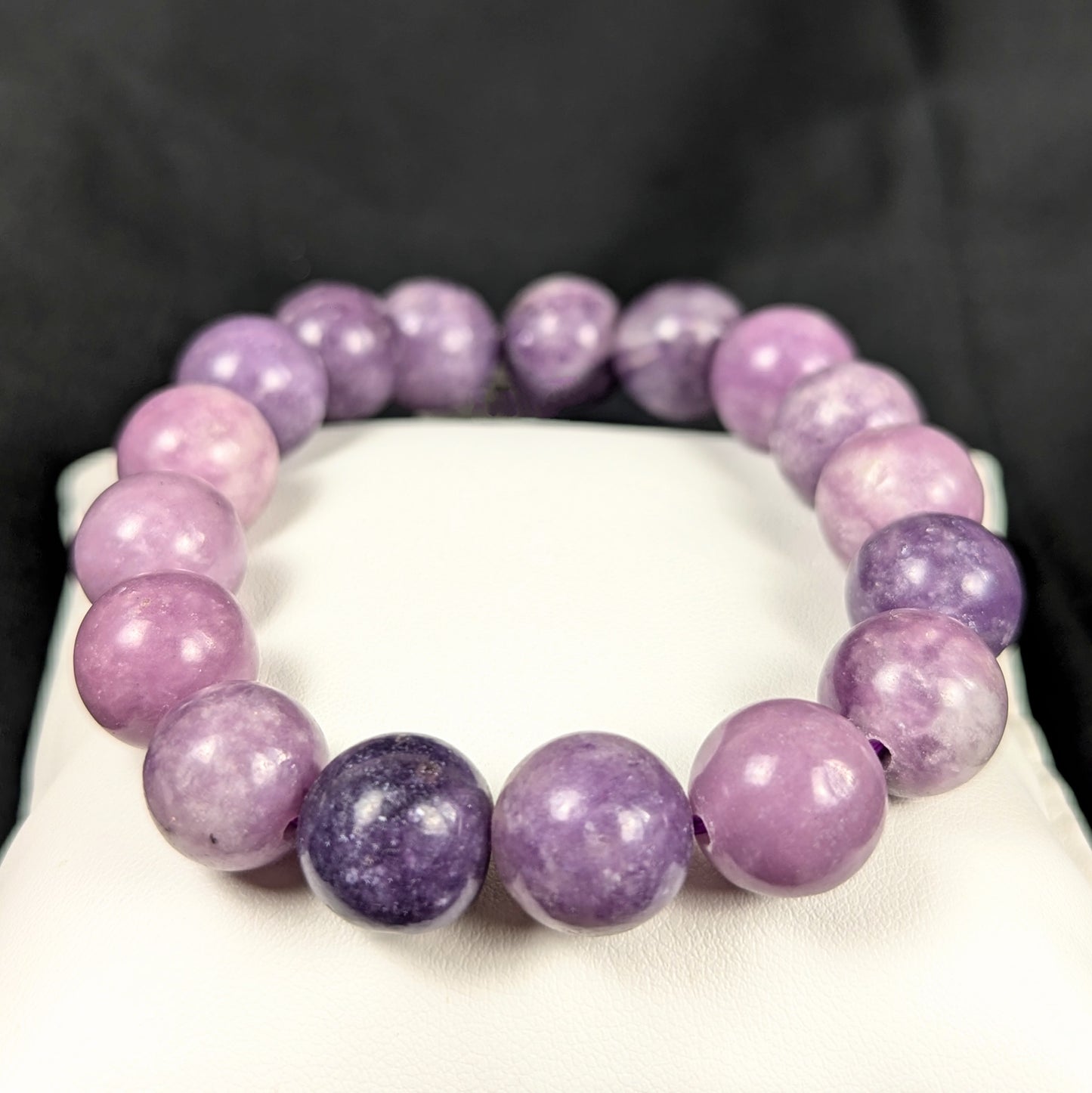 Lepidolite Crystal Beaded Bracelets - 12mm