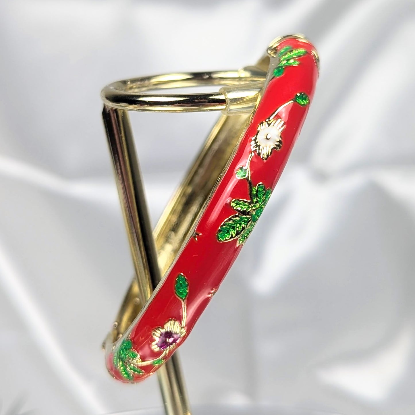 Red Cloisonné Bangle - 6cm