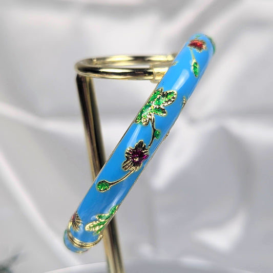 Light Blue Cloisonné Bangle - 6cm