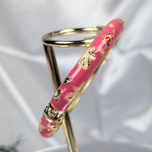 Pink Cloisonné Bangle - 6cm