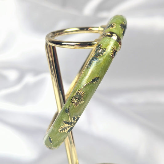 Sparkly Green Cloisonné Bangle - 6cm