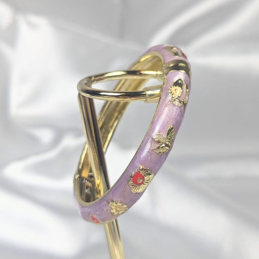 Sparkly Purple Cloisonné Bangle - 5cm - Dylan's Den Crystal Shop