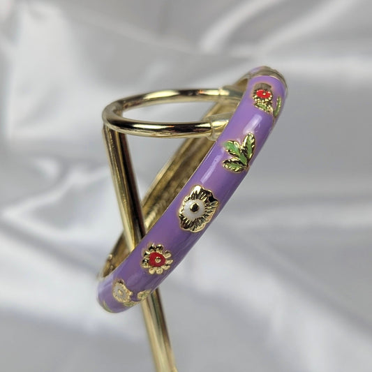 Lilac Cloisonné Bangle - 5cm