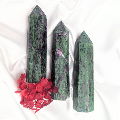 Ruby in Zoisite Crystal Point 