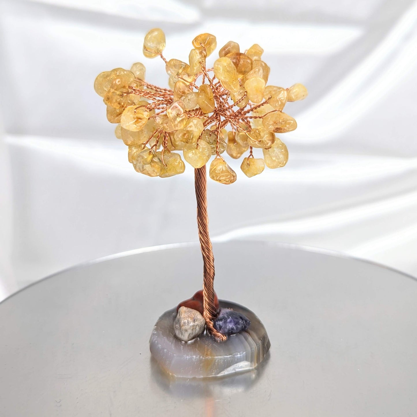 Small Heat Treated Citrine Crystal Chip Gem Tree