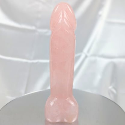 XL Rose Quartz Crystal Penis