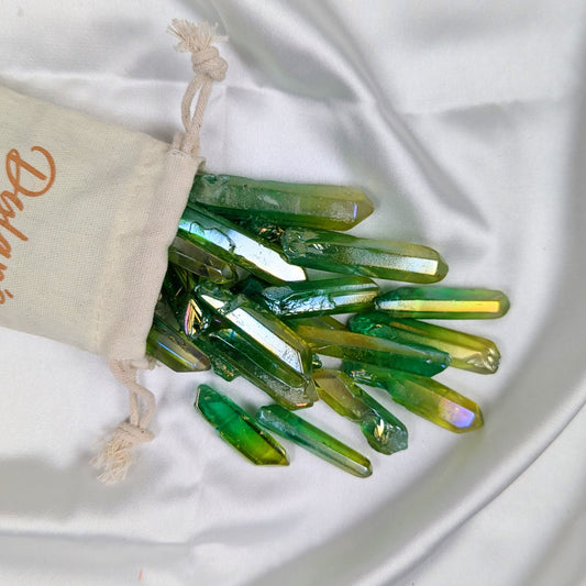 Green and Yellow Crystal  Aura Point