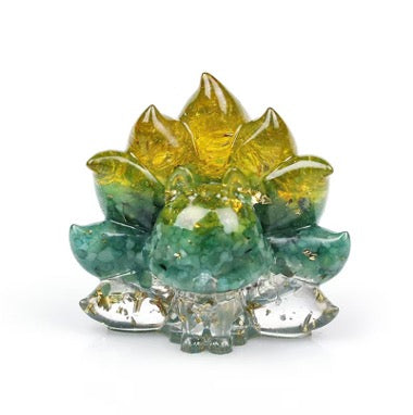 Resin Nine Tails Fox - Green/Yellow
