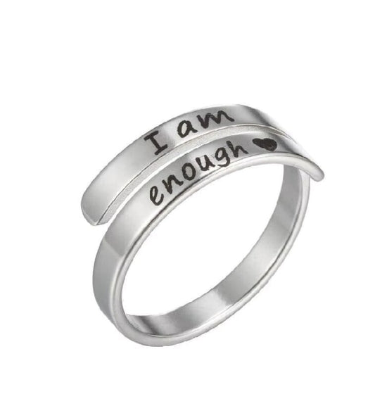 Stainless Steel Adjustable Silver Wrap Ring
