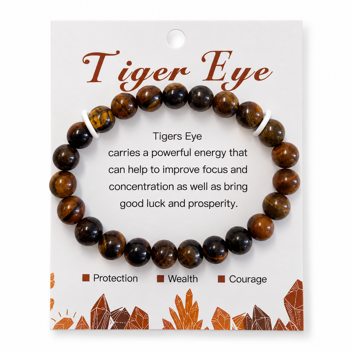 GOLDEN TIGER'S EYE  Crystal Beaded Bracelets