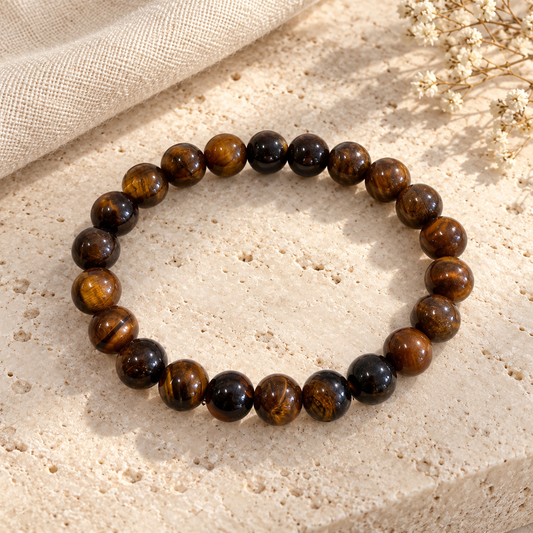 GOLDEN TIGER'S EYE  Crystal Beaded Bracelets