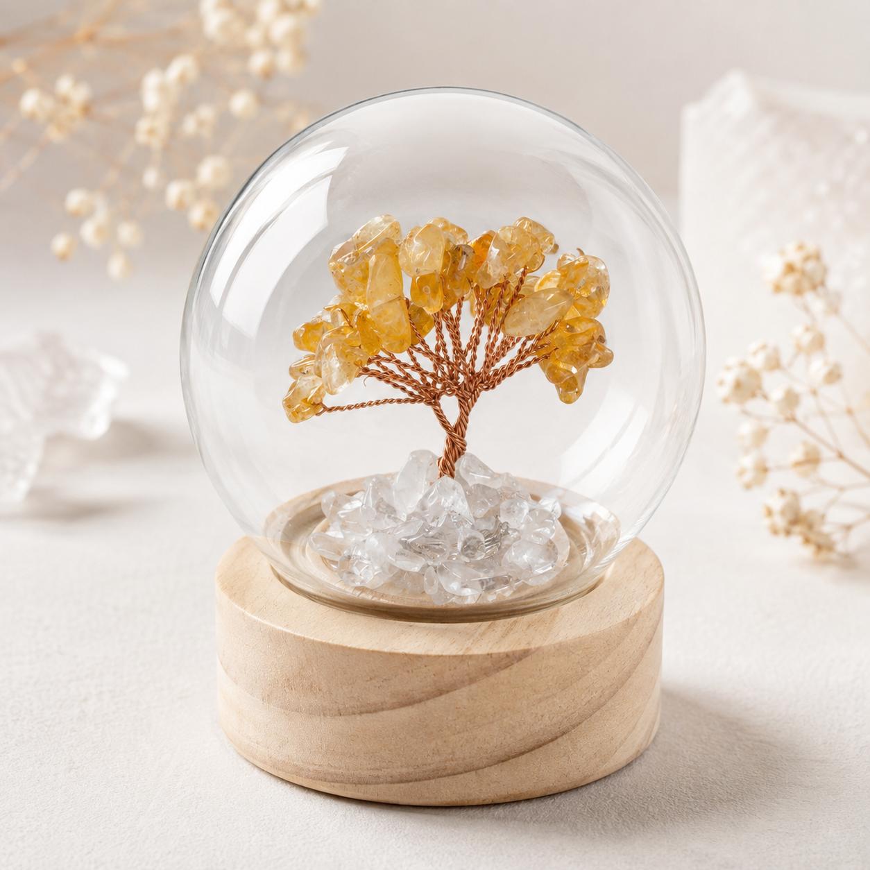 Small Crystal Chip Gem Tree Lamps