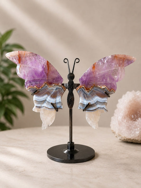 Amethyst Crystal Butterfly Wings