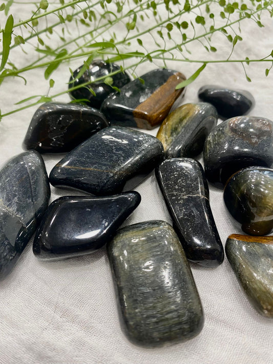 Blue Tigers Eye Crystal Tumblestone