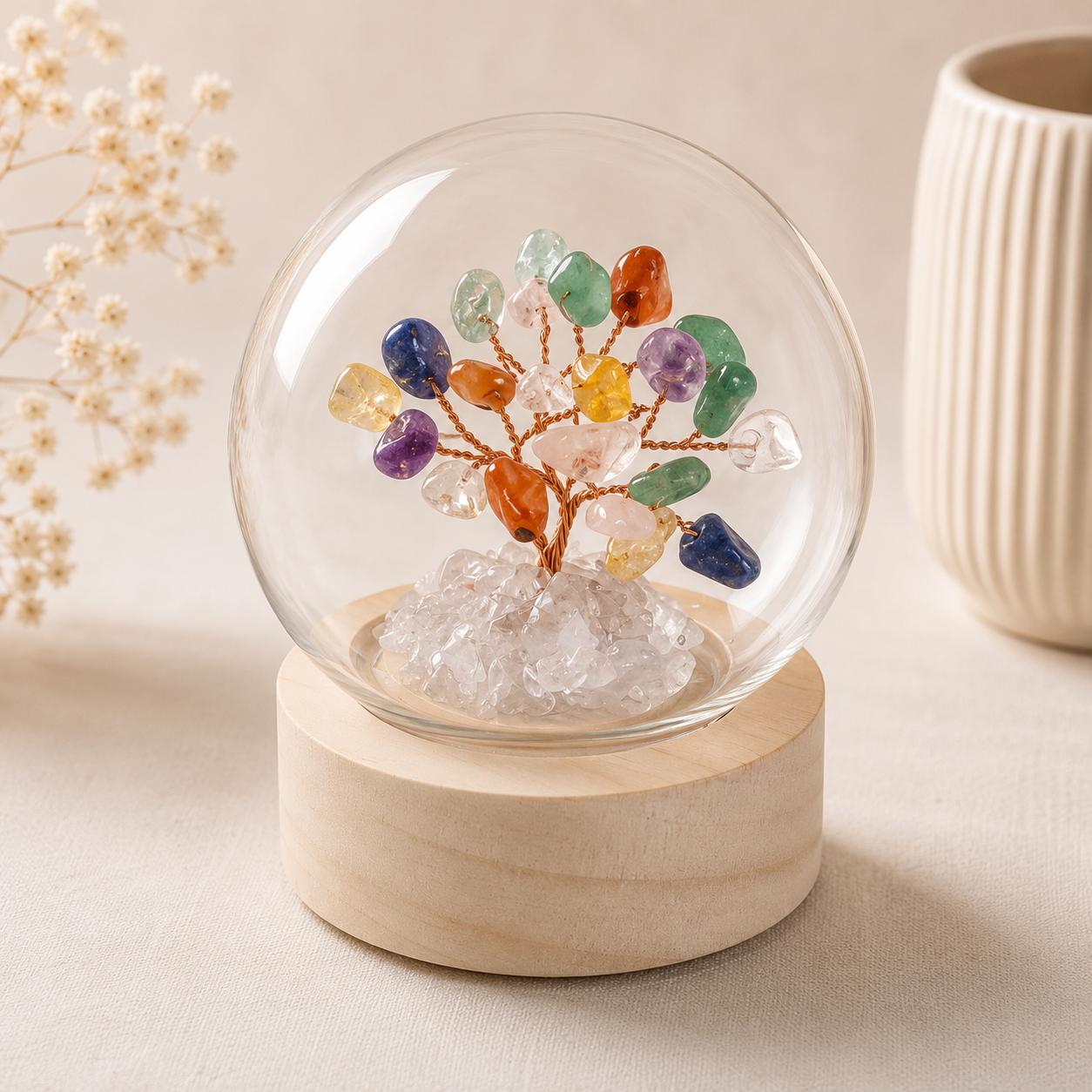 Small Crystal Chip Gem Tree Lamps