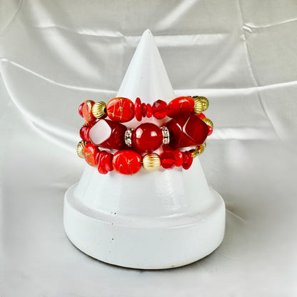 Red Spiral Bracelet