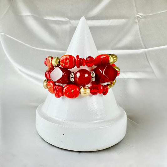 Red Spiral Bracelet