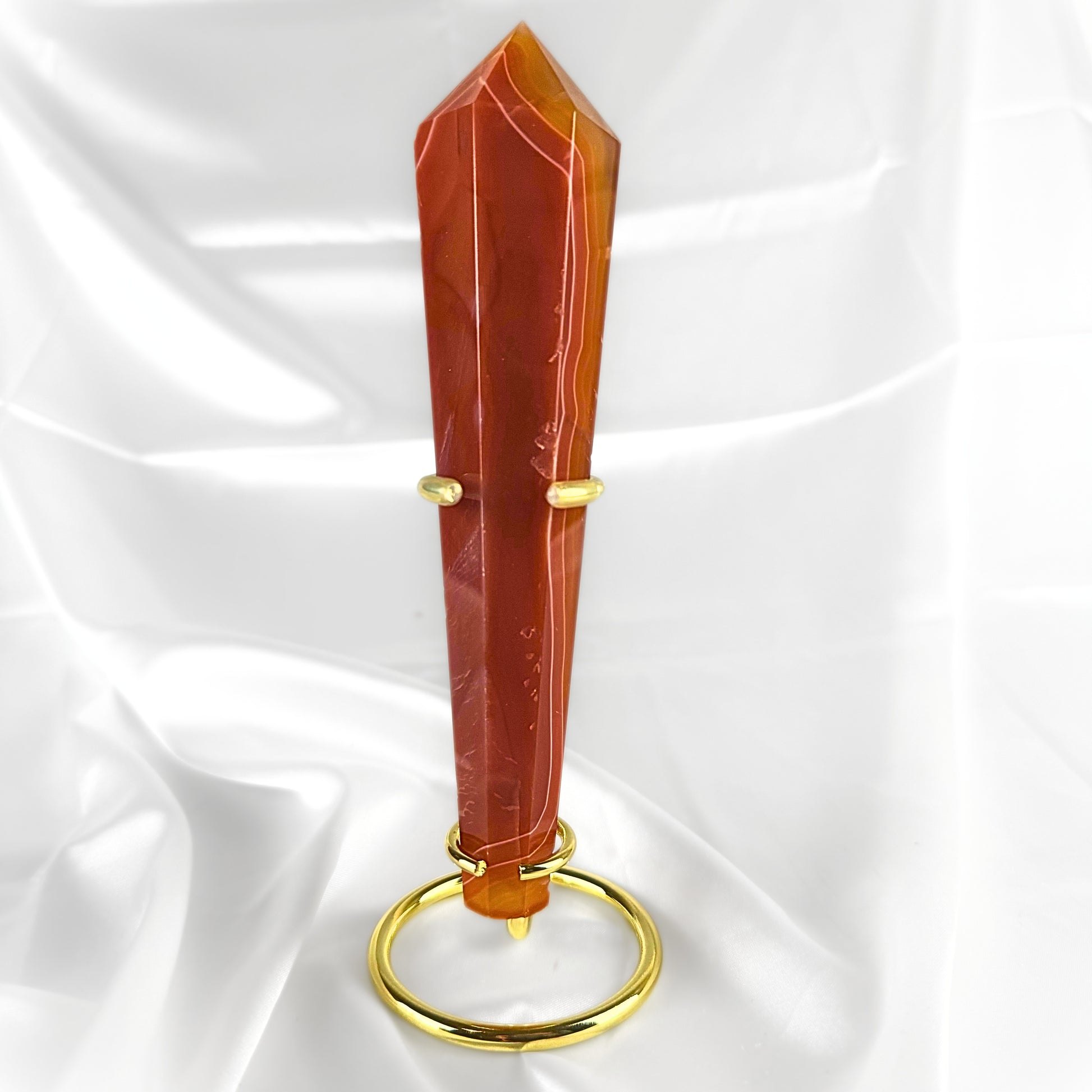 Red Agate Crystal Wand