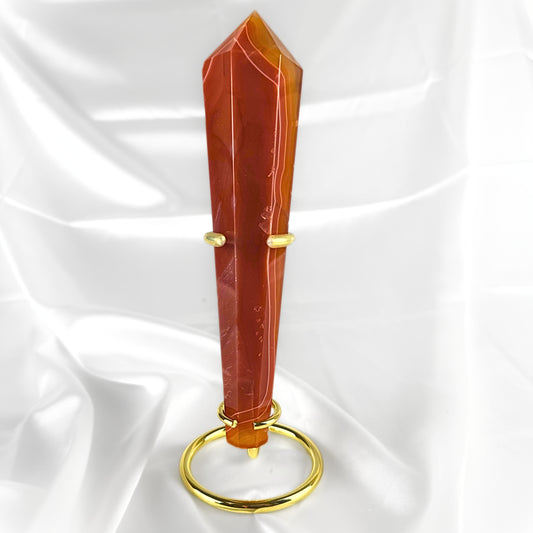 Red Agate Crystal Wand