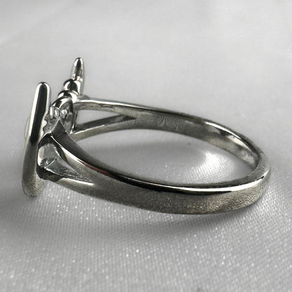 Holding Hands Silver Adjustable Ring