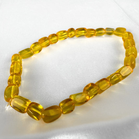 Amber Oval Bead Bracelet