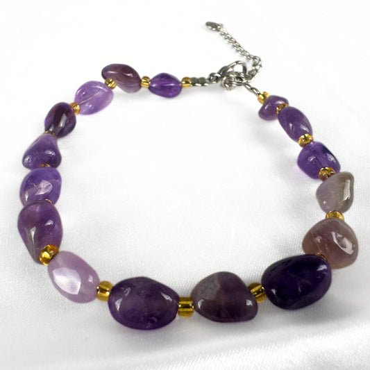 Amethyst Bead Bracelet