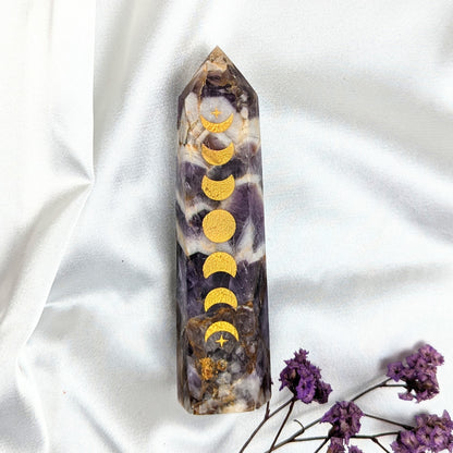 Moon Phase Crystal Point Bundle