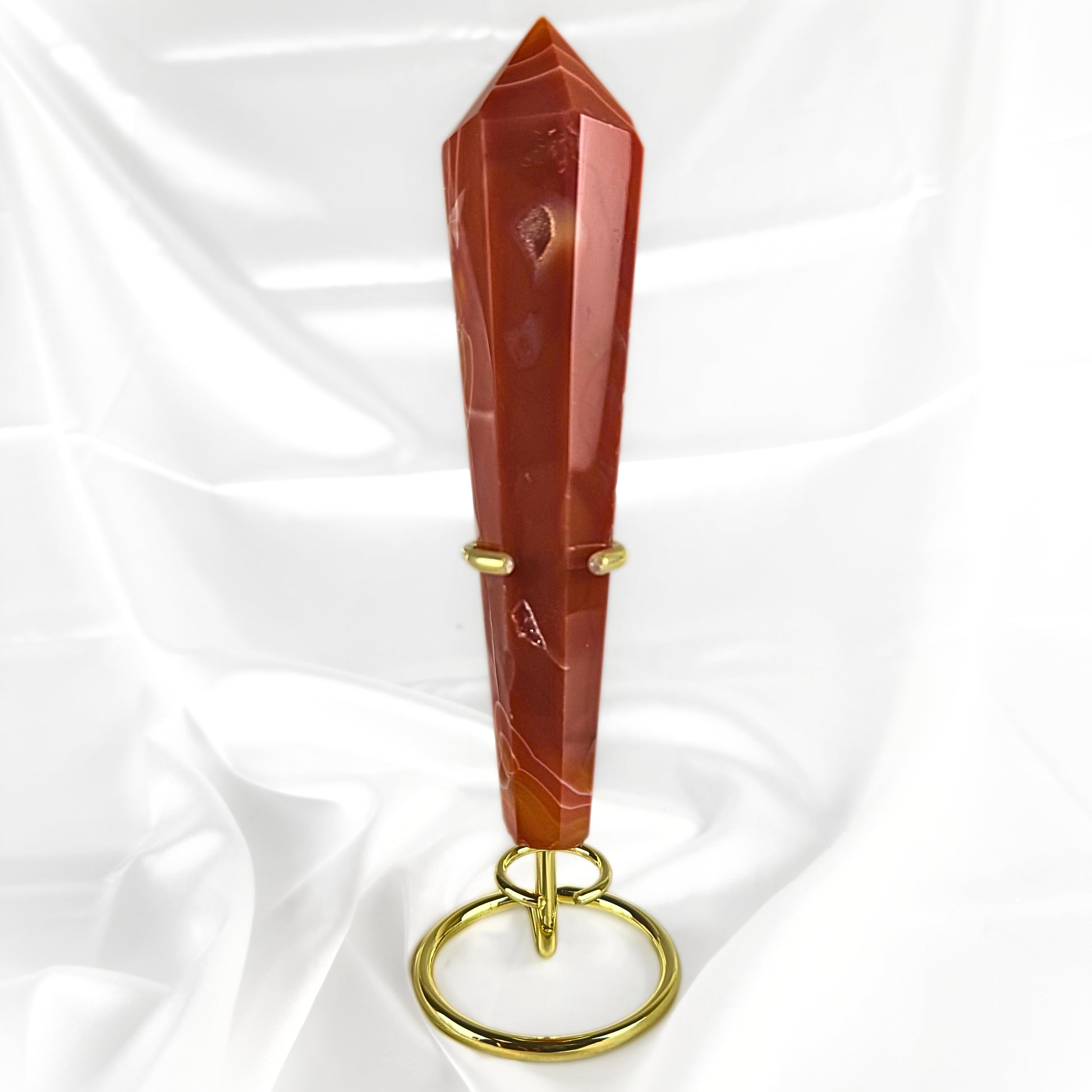 Red Agate Crystal Wand