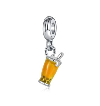 Silver Dangly Boba Drink Charm