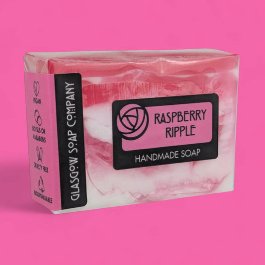 Raspberry Ripple Handmade Soap