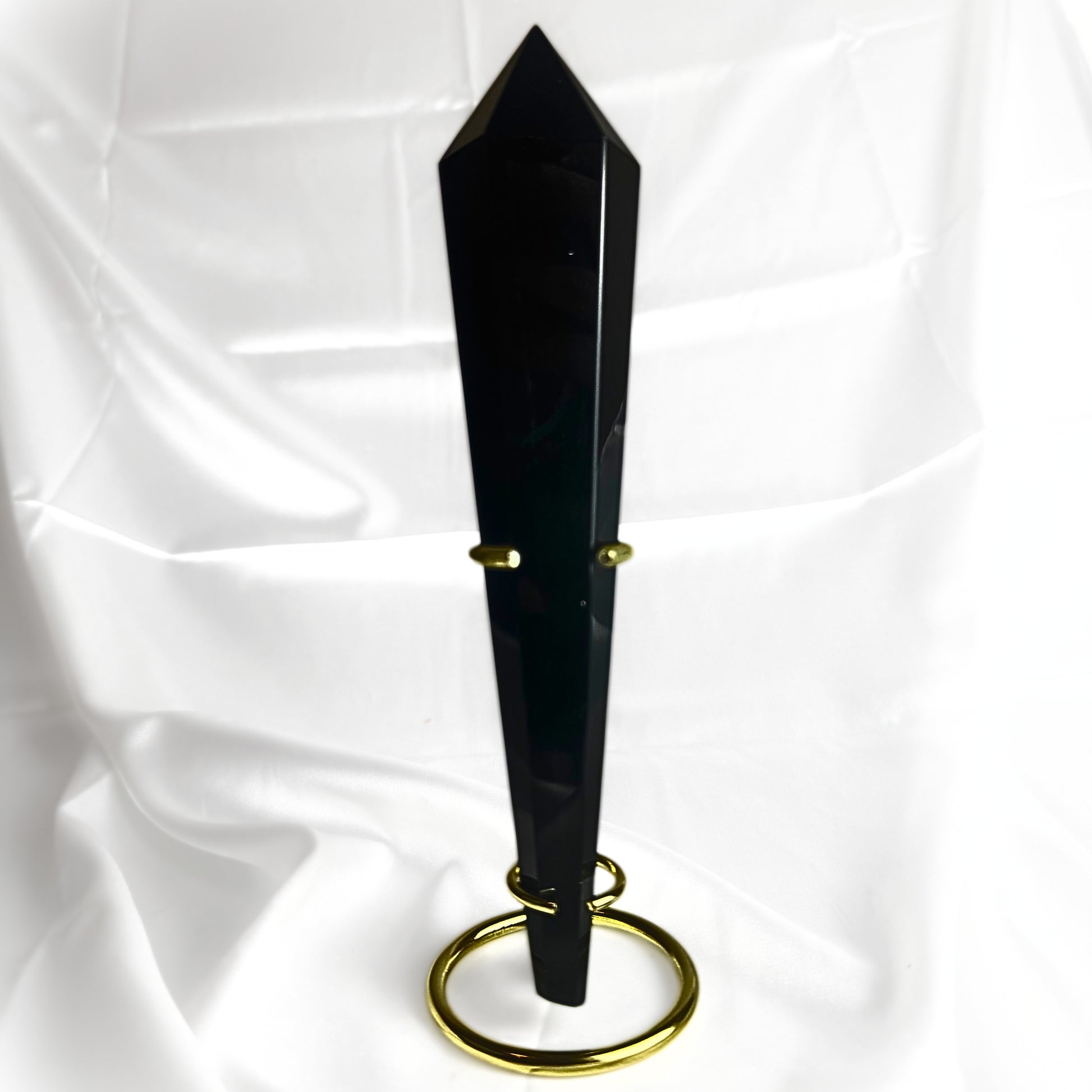 Obsidian Crystal Wand
