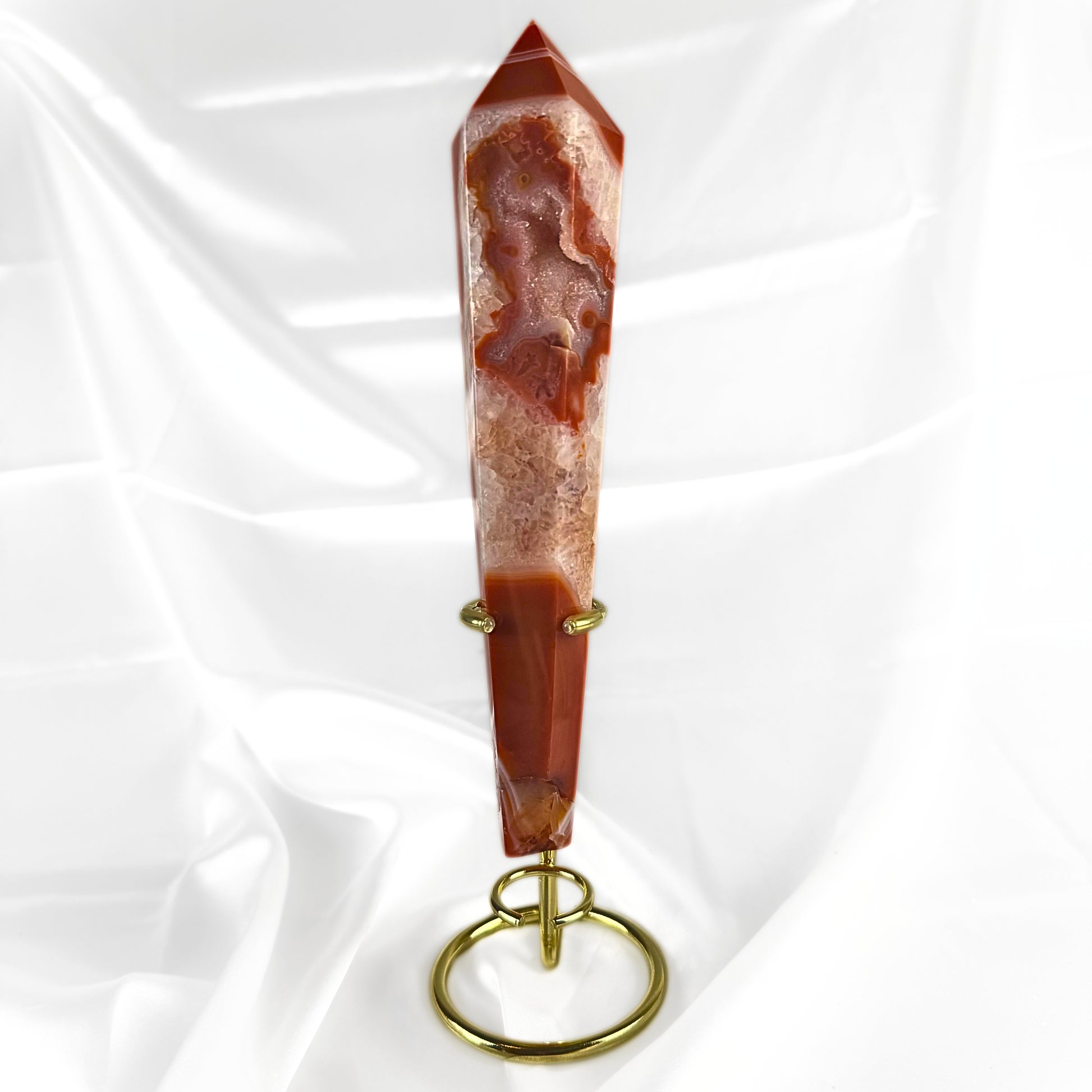Red Agate Crystal Wand