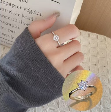 Silver Diamanté Crystal Ring