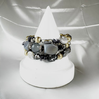 Grey Spiral Bracelet