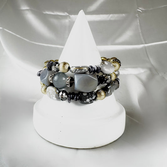 Grey Spiral Bracelet