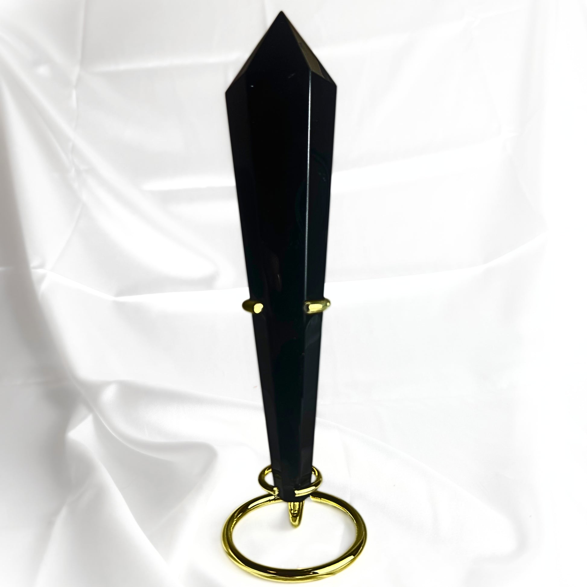 Obsidian Crystal Wand
