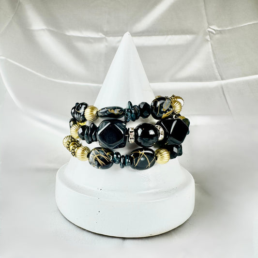 Black Spiral Bracelet