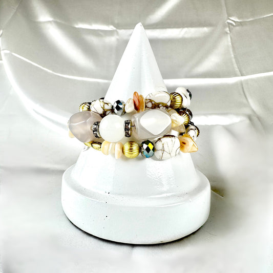 White Spiral Bracelet