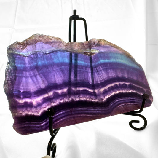 Rainbow Fluorite Slab with Stand - B