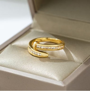 Gold Nail Wrap Ring