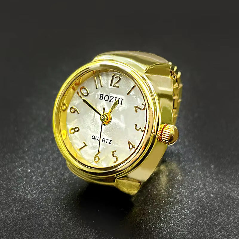 Men's Gold Iridescent Watch Stainless Steel Ring