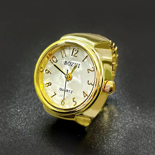 Men's Gold Iridescent Watch Stainless Steel Ring