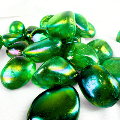 Green Aura Crystal Tumblestone